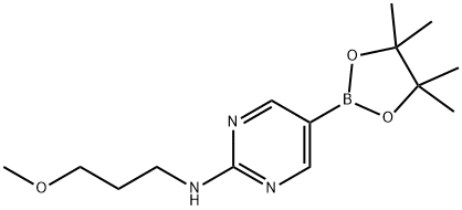 2-(3-MethoxypropylaMino)pyriMidine-5-boronic acid, pinacol ester Structure