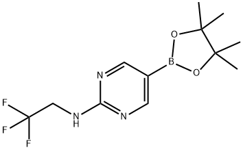 5-(4,4,5,5-Tetramethyl-1,3,2-dioxaborolan-2-yl)-N-(2,2,2-trifluoroethyl)pyrimidin-2-amine Struktur