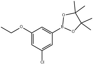 2-(3-Chloro-5-ethoxyphenyl)-4,4,5,5-tetramethyl-1,3,2-dioxaborolane Struktur
