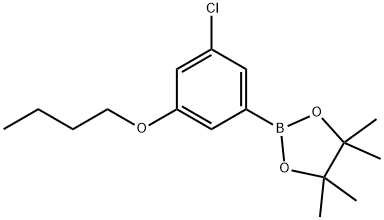 3-クロロ-5-ブトキシフェニルボロン酸ピナコールエステル 化学構造式