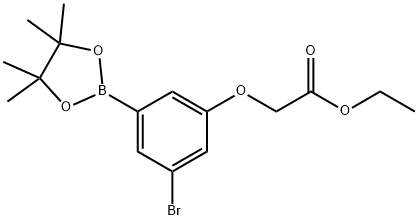 3-BroMo-5-(ethoxycarbonylMethoxy)phenylboronic acid, pinacol ester Structure