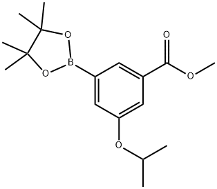 3-メトキシカルボニル-5-イソプロポキシフェニルボロン酸ピナコールエステル 化学構造式