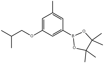 3-ISOBUTOXY-5-METHYLPHENYLBORONIC ACID, PINACOL ESTER, 1218789-78-6, 结构式