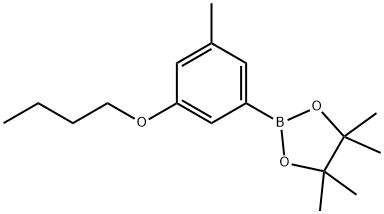 3-ブトキシ-5-メチルフェニルボロン酸ピナコールエステル 化学構造式