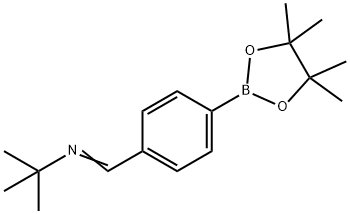 4-(4-叔丁基亚胺甲基)苯硼酸频哪醇酯, 1218790-47-6, 结构式