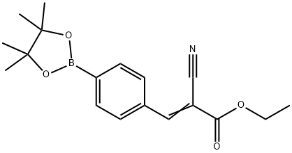 2-Cyano-3-[4-(4,4,5,5-tetramethyl-[1,3,2]dioxa-borolan-2-yl)-phenyl]-acrylic acid ethyl ester Structure
