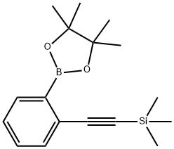 4,4,5,5-Tetramethyl-2-[2-[(trimethylsilyl)ethynyl]phenyl]-1,3,2-dioxaborolane Structure