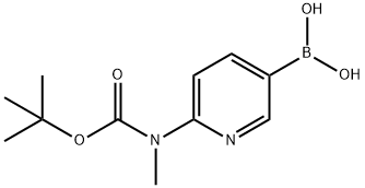 6-(BOC-メチルアミノ)ピリジン-3-ボロン酸 化学構造式