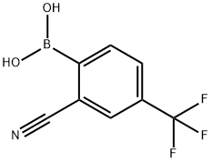 2-Cyano-4-(trifluoromethyl)phenylboronic acid 化学構造式