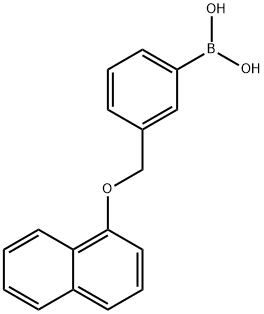 3-[(1-萘氧基)甲基]苯硼酸 结构式