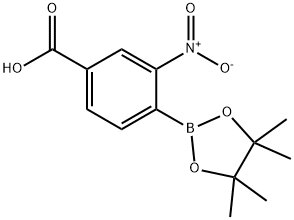3-Nitro-4-(4,4,5,5-tetramethyl-1,3,2-dioxaborolan-2-yl)benzoic acid Structure