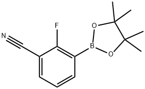 3-CYANO-2-FLUOROPHENYLBORONIC ACID, PINACOL ESTER, 1218791-15-1, 结构式