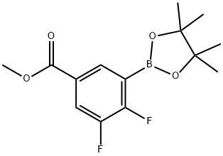 2,3-ジフルオロ-5-(メトキシカルボニル)フェニルボロン酸ピナコールエステル 化学構造式