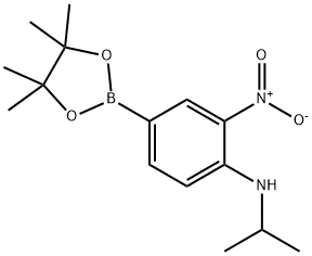 N-Isopropyl-2-nitro-4-(4,4,5,5-tetramethyl-1,3,2-dioxaborolan-2-yl)aniline Structure