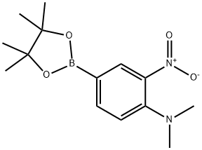 N,N-Dimethyl-2-nitro-4-(4,4,5,5-tetramethyl-1,3,2-dioxaborolan-2-yl)aniline Structure