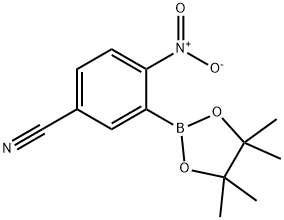 4-Nitro-3-(4,4,5,5-tetramethyl-1,3,2-dioxaborolan-2-yl)benzonitrile Structure
