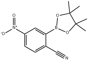 2-CYANO-5-NITROPHENYLBORONIC ACID, PINACOL ESTER, 1218791-28-6, 结构式