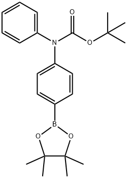 4-(N-BOC-N-フェニルアミノ)フェニルボロン酸ピナコールエステル 化学構造式