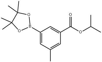 3-(ISOPROPOXYCARBONYL)-5-METHYLPHENYLBORONIC ACID, PINACOL ESTER, 1218791-30-0, 结构式