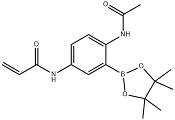 N-(4-Acetamido-3-(4,4,5,5-tetramethyl-1,3,2-dioxaborolan-2-yl)phenyl)acrylamide Structure