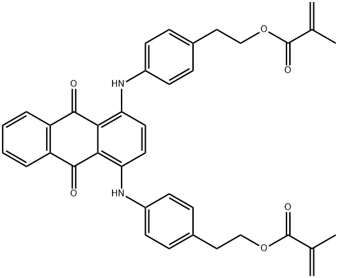 1,4-双(4-(2-甲基丙烯酰氧基乙基)苯基氨基)蒽醌, 121888-69-5, 结构式