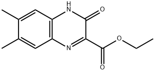 6,7-ジメチル-3,4-ジヒドロ-3-オキシ-2-キノキサリンカルボン酸エチル 化学構造式