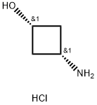 Cyclobutanol, 3-amino-, hydrochloride (1:1), cis- Structure