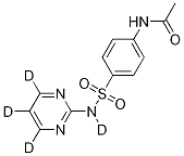 N-Acetyl Sulfadiazine-d4 Struktur