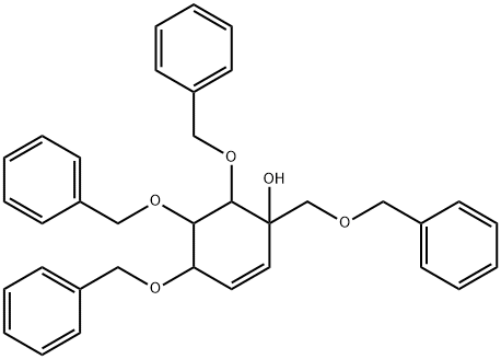 4,5,6-Tris(phenylMethoxy)-1-[(phenylMethoxy)Methyl]-2-cyclohexen-1-ol Structure