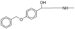2-Methylamino-1-(4’-benzyloxyphenyl)phenyl)ethanol-13C2,15N Structure