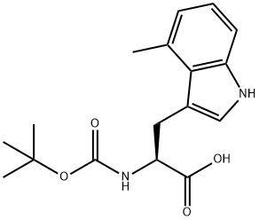 Boc-4-methyl-DL-tryptophan Struktur