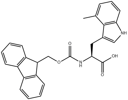 FMOC-4-甲基色氨酸, 1219279-39-6, 结构式