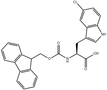 FMOC-5-氯-DL-色氨酸,1219398-51-2,结构式