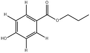 n-Propyl 4-Hydroxybenzoate--d4 结构式