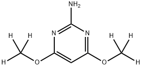 2‐アミノ‐4,6‐ジメトキシ‐D6‐ピリミジン 化学構造式
