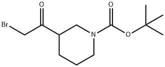 3-(2-溴乙酰基)哌啶-1-甲酸叔丁酯 结构式