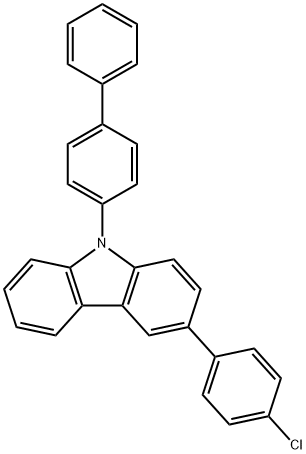 9-[1,1'-联苯]-4-基-3-(4-氯苯基)-9H-咔唑,1219821-48-3,结构式