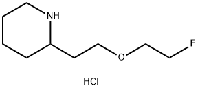 2-[2-(2-Fluoroethoxy)ethyl]piperidinehydrochloride Struktur