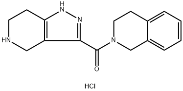 3,4-Dihydro-2(1H)-isoquinolinyl(4,5,6,7-tetra-hydro-1H-pyrazolo[4,3-c]pyridin-3-yl)methanone HCl Structure
