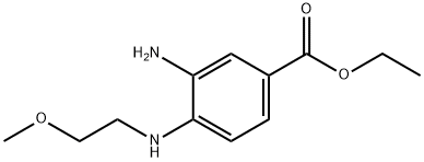 Ethyl 3-amino-4-[(2-methoxyethyl)amino]benzoate Struktur