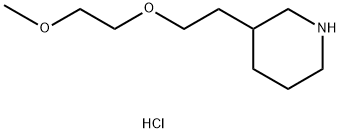 3-[2-(2-Methoxyethoxy)ethyl]piperidinehydrochloride Structure