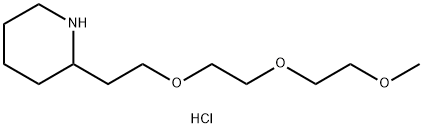 2-{2-[2-(2-Methoxyethoxy)ethoxy]ethyl}piperidinehydrochloride 化学構造式