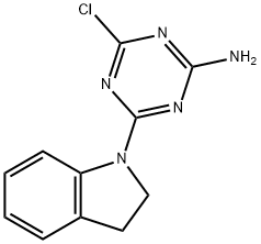 4-Chloro-6-(2,3-dihydro-1H-indol-1-yl)-1,3,5-triazin-2-amine Struktur