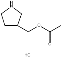 3-Pyrrolidinylmethyl acetate hydrochloride Struktur