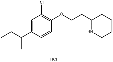 2-{2-[4-(sec-Butyl)-2-chlorophenoxy]-ethyl}piperidine hydrochloride Struktur