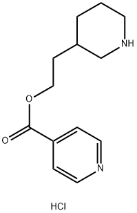 2-(3-Piperidinyl)ethyl isonicotinate hydrochloride Struktur