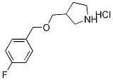 3-{[(4-Fluorobenzyl)oxy]methyl}pyrrolidinehydrochloride Structure