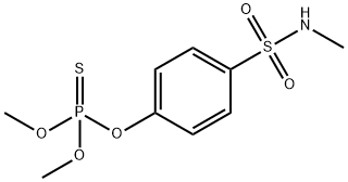 Thiophosphoric acid O,O-dimethyl O-[4-[(methylamino)sulfonyl]phenyl] ester Struktur
