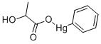 フェニル水銀(II)2-ヒドロキシプロピオナート 化学構造式