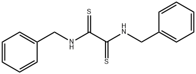 N,N'-ビス(フェニルメチル)エタンジ(チオアミド) 化学構造式